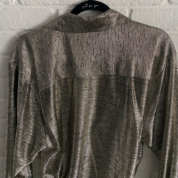 Zara Metallic Gold Shirt - Picture 7 of 7